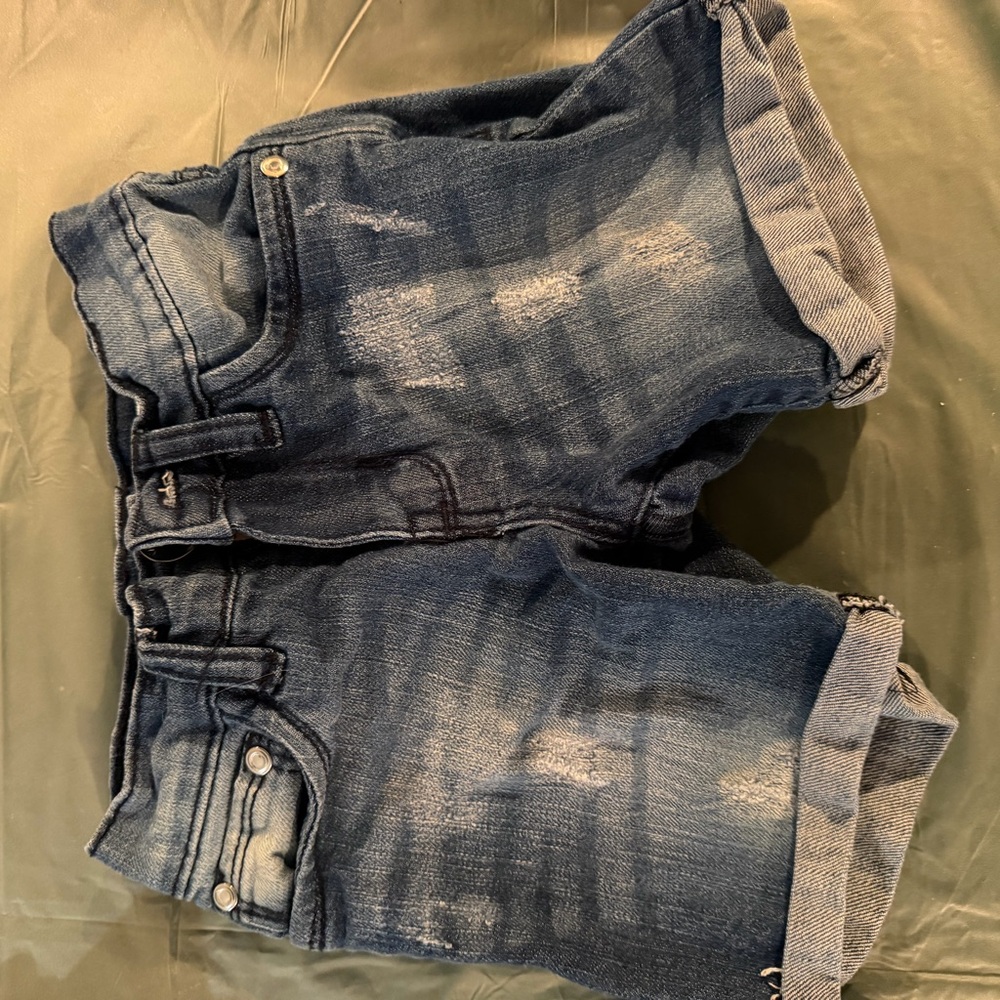 Velvet Blue Denim Shorts